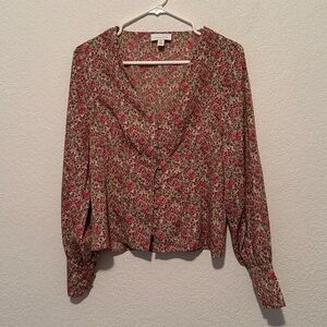 Topshop Floral Blouse